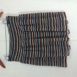 MAKE OFFER  Old Navy Orange Black Striped Smock Waist Mini Skirt Size Medium